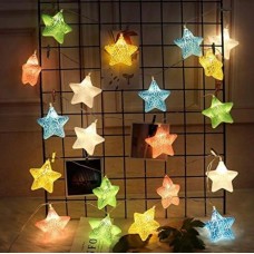 Multi Star Crackle LED Light Strings - Festive Gifts