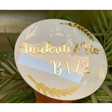 Customised Round Acrylic Name Plate for Home Decor 12x12 Inches