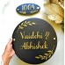 Customised Round Acrylic Name Plate for Home Decor 12x12 Inches