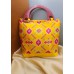 Patola Print Handle Bag With Classy Handle