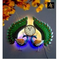 Peacock Pair LED Clock - Home Decor