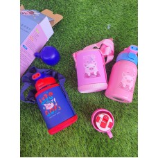 PeppaPig Theme Insulated  Steel Bottle With 2 Caps - Birthday Gifts for Kids