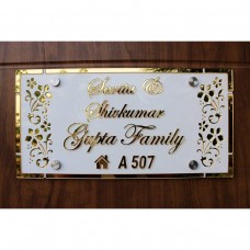 Personalised Acrylic Gold Letter Name Plate - Gift for Home