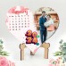 Personalised Heart Shape Wooden Stand Calendar 2024