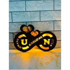 Personalised Infinity LED MDF Frame 12x18 Inches