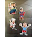 Personalised Photo Cutout Caricature Fridge Magnet 4x3 Inch