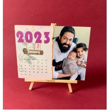 Personalised Wooden Easel Stand Calendar 2023  