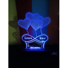 Personalized LED Acrylic Lamp For Couple