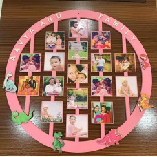 Personalized Round Wooden Theme Frame 18x18 Inches - Occasional Gifts