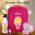 Personalized School Bag, Steel Sipper Bag, Tag and Stainless Steel Tiffin Combo Set of 4