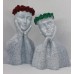 Roman Lady Face Resin Planters Home Decor Set Of 2