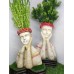Roman Lady Face Resin Planters Home Decor Set Of 2