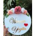 Round Frame with golden acrylic letter