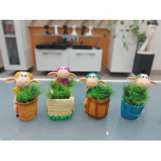 Sheep Gang Resin Planters Home Decor Set Of 4