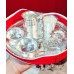 Silver Plated Laxmi Ganesh Engraved Pooja Set with Velvet Pouch Pack - Festive Gifts