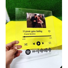 Customised Spotify Glass Frame with Stand