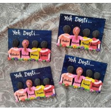 Traditional Friendship Clay Work Fridge Magnet - Friends Gifts