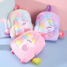 Unicorn Color Fur Bagpack