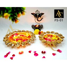 Urli With Ganesh T-Light Candle Holder️- Home Decor
