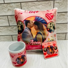 Valentine Pillow - Cut Out - Mug Combo - Gift for Valentine's Day