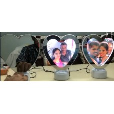 Customised LED Heart Mirror Frame