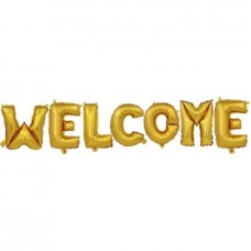 Welcome Foil Banner Gold - Party Decorations