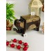 Wooden Elephant Box Brass Fitting