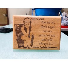 Customised Wooden Engraved Frame 6x8 Inches