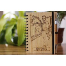Customised Wooden Theme Calendar and Pen Combo