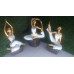 Resin Yoga Girls Statue Home Decor Set Of 3