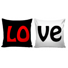 Couple Pillow Love Black And White