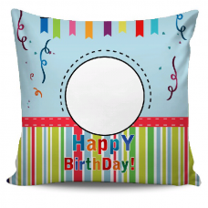 Happy Birthday Cushion Stripes