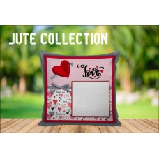 Jute Cushion Pillow Love