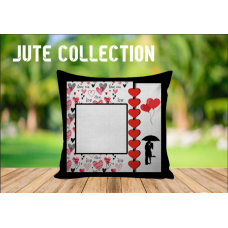 Jute Cushion Pillow Couple Umbrella