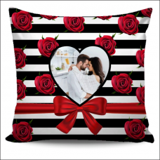Love Pillow Black And White Stripes