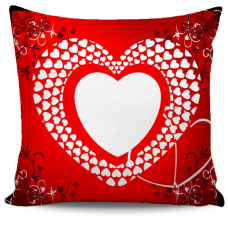 Love Pillow Multi White Hearts