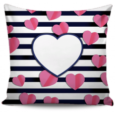 Love Pillow Pink Paper Hearts