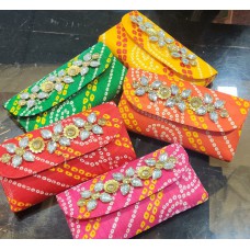 Stone Bandhini Clutch