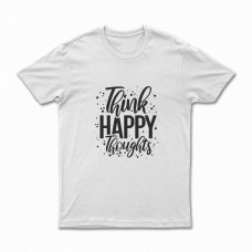 Round Collar Shirt-Think HAPPY Thoughts